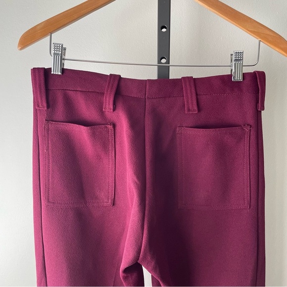 70s Vintage London Look Bell Bottom Flare Trouser Pant Made in Canada Slim Thigh - Picture 2 of 9